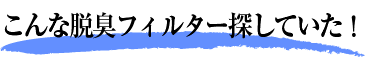 こんな脱臭フィルターを探していた！