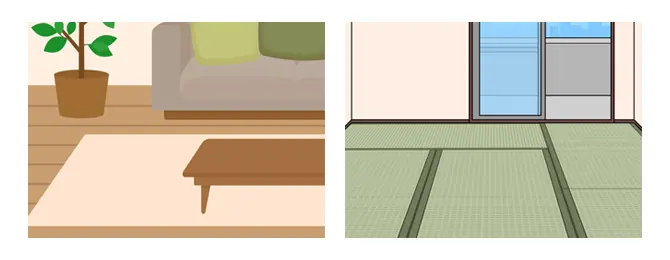 絨毯と畳のイメージ