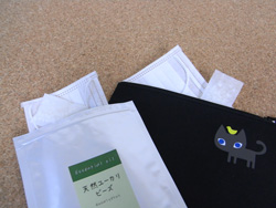 ユーカリビーズとマスク