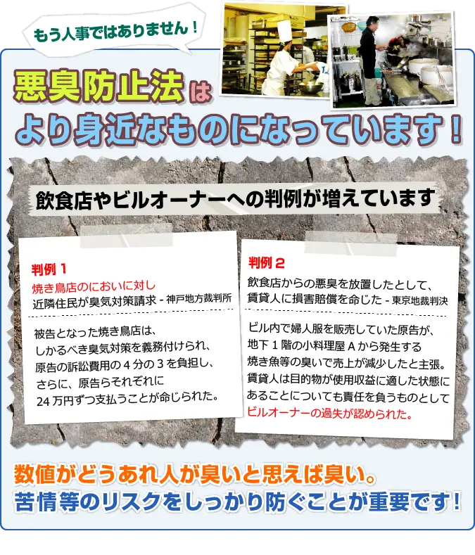 飲食店の臭いトラブル判決事例