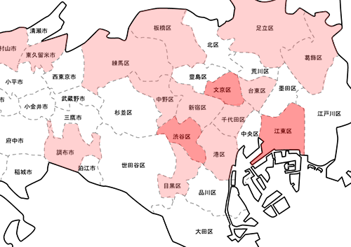 東京都ニオイの相談エリア2017
