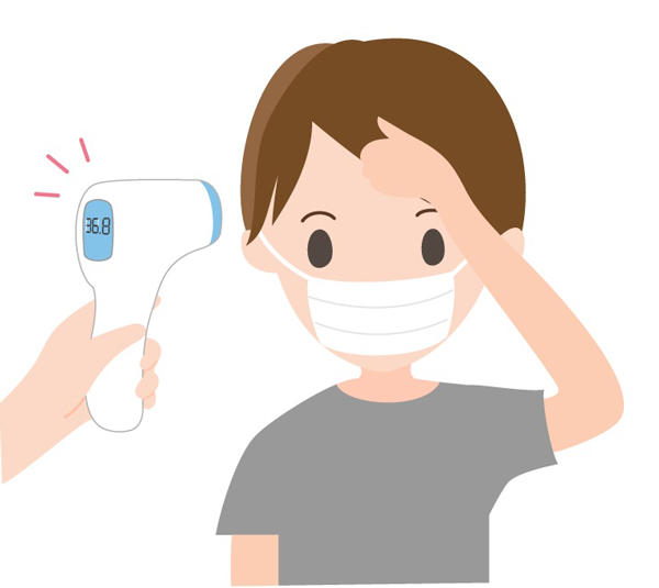 おでこでの検温イメージ