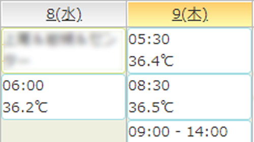 体温チェック
